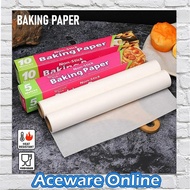 BAKERY OIL PAPER Baking Paper Barbecue Double-sided Silicone Paper Rectangle Oven Baking Sheets 5M/1