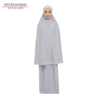 Siti Khadijah Telekung Broderie Kareala in Light Grey