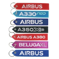 AIRBUS Air Bus Flight Front Removal Embroidery Key Ring 12 Types A330neo A350XWB A380 BELUGA XL