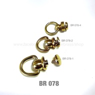 BR078 Triangle Loop Redmoon Bag Real Brass Parts Accessories Leather Equipment ** Per Piece