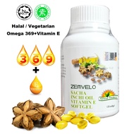 Official Store 素 Zemvelo Sacha Inchi Oil With Ve - Vegetarian (Seaweed) Softgel 500mg x 120 Capsules DND369