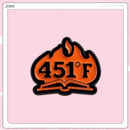 Fahrenheit 451 Novel Enamel pin Science Fiction Book Badge brooch Jewelry Accessories