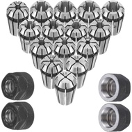 19 Keping Set Spring Collet ER11 Er11 A M14 Thread Collet Clamping Nuts ER11 Precision Spring Collet