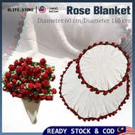 Flower Crochet Bouquet Blanket Handmade Crochet Rose Blanket Rose Bouquet Cushion Finished