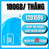 Sim 5G Vinaphone 12D159V MIỄN PHÍ SỬ DỤNG 12 THÁNG XÀI MẠNG  - NGHE GỌI MIỄN PHÍ - SIM CHÍNH THỐNG V