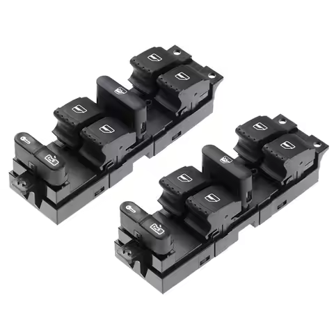 2X New Window Master Switch Button For Golf Jetta Bora Passat B5 Seat Leon MK4 Skoda Octavia MK1 Fab