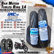 BAN DEPAN BELAKANG TUBLES MOTOR MATIC BEAT SCOOPY VARIO NMAX ADV BAN TUBELESS IRC EXATO RING 13 RING