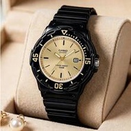Casio Women's Outdoor Watch: Analog Display All Black Resin Strap 100m Waterproof Calendar Wristwatc