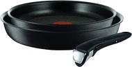 TEFAL Ingenio Ultimate L7649253 Frying Pan Set for All Hobs 24-28 cm Non-Stick Coating Removable Handle Even Heat Distribution Black