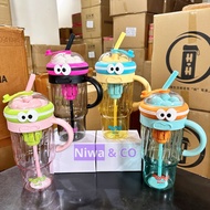 MATA Jumbo Ice Cream Tumbler Straw Aesthetic 1300 ML (amazon) (eye)