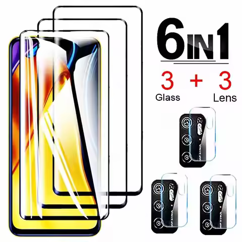 on Pocophone M3 Pro 5G Tempered Glass For Xiaomi Poco M3 Pro 5G Glass Camera Screen Protector Protec
