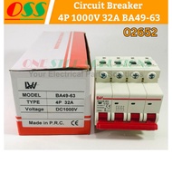 Circuit Breaker MCB DC 4P 1000V 32A BA49-63