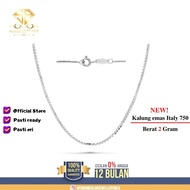 Spesial Sinar Berlian Jewellery - Kalung Emas Putih Italy Asli 750