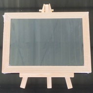 Wooden Edge Blackboard With Stand Size 18*13cm. Restaurant Decoration Write A Menu