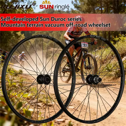 SunRingle Rim RUJIXU Hub MTB Bicycle Wheel Set 27.5/29 Inch Six-hole and center lock Hubs 32 Holes B
