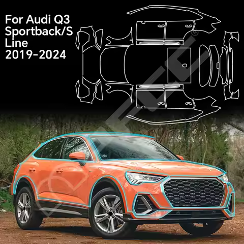 For Audi Q3 Sportback S Line 2019-2024 8.5Mil TPU Paint Protection Film Car Body Pre-cut PPF Clear B