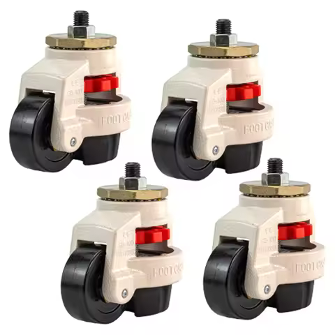 4pcs of box GD-100S GD-100F retractable adjustable leveling caster wheels theaded stem heavy duty ca