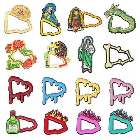 Retro Mexican Hat Pins Creative Funny Decorative Clothing Metal Brooch Fashionable Holiday Golf Cap 