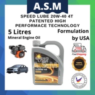 Ready Stock Speed Lube 1L 20w40 Premium Engine Oil Minyak Hitam 4T Mineral SAE API SL/CF Perodua Pro