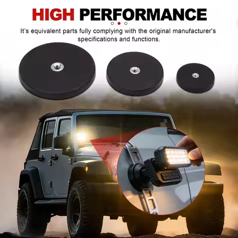 43mm/66mm/88mm 2PCS Internal Thread Magnetic Base Mount Bracket Clamp LED Work Light Bar Holder M4/M