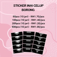 (BORONG) STICKER INAI CELUP / STICKER INAI JARI / FINGER HENNA STENCIL