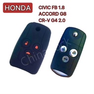 ปลอกกุญแจรีโมทฮอนด้า Honda Civic FB/ Accord G8/ CR-V G4 เคสซิลิโคนหุ้มกุญแจกันรอยกัน