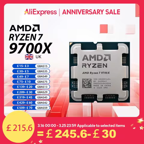 AMD Ryzen 7 9700X AMD R7 9700X CPU 8-Core 16-Thread 5.5GHz Unlocked Desktop Processor Socket AM5 Gam