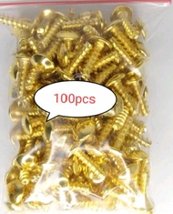 100pcs BAUT CACING GOLD M5X16 KUNCI L. BAUT GOLD M5X16 YAMAHA BAUT BODY.