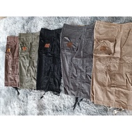 Cargo Shorts 25 Inches 6 Pockets Thick Fabric Cotton