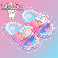 LikeBaby Kuromi slippers Mga bagong tsinelas ng mga batang babae cute na cartoon pambata sa bahay ba