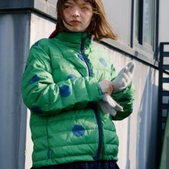 odd maker波點短款白鴨絨立領輕薄排骨羽絨服女戶外羽絨短外套