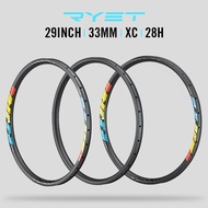 NEW ARRIAVL!!RYET 29 Carbon MTB Rim T1000 33mm Width 29mm Height 28H MTB Rim XC Mountain Bike Carbon MTB 29er Carbon Bicycle Rim