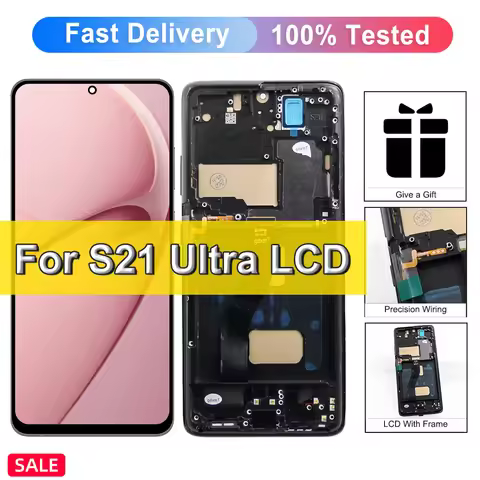 6.66" S21 Ultra Display For Samsung Galaxy S21 Ultra 5G G998 G998U/B LCD Display Touch Screen Replac