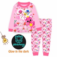 [SG SELLER] Kids Glow in the dark Baby Shark long sleeve cuddle me pyjamas