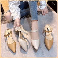 BCQ Pointed Heels Wedding Tapak Tebal Heel Shoe For Woman High Heels Kasut Perempuan Heels Kasut Per