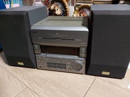 Sony 內置雙卡帶  cd音響組合 罕有 cd光頭要更換 ( 卡式帶)播放正常