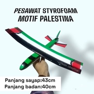 STYROFOAM THROWING PLANE WITH PALESTINIAN FLAG MOTIF