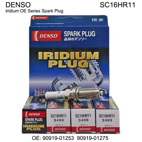 Original DENSO Spark Plugs SC16HR11 3499 OEM 90919-01275 90919-01253 Suitable for Toyota Corolla E 1