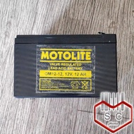 Motolite OM12-12 Rechargeable Battery 12V 12AH Valve Regulated Lead Acid (VRLA) for UPS, Solar, Toy