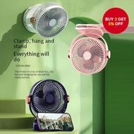 Portable 50000mah Clip Desk Fan,Motor Turbo Mini Fan Rechargeable with Strong Quiet Cooling Effect f