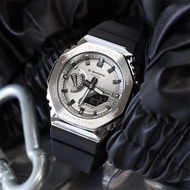 GBM-2100A-8B silvery STAINLESS STEEL BEZEL WATCH AUTO LIGHT FUNCTION G-STEEL Sports Resin watch stra