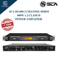 SCA D2-600 2 Channel 8 Ohm 600W x 2 Class D Power Amplifier