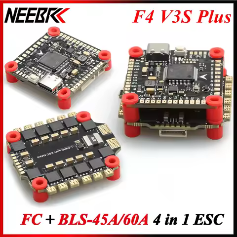 F4V3S F4 V3S Plus FC Flight Controller Stack Betaflight BLS 45A 60A 4 in 1 Brushless ESC for RC FPV 