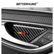 For Mercedes Benz W205 C180 C200 C300 C Class 2017-2021 Carbon Fiber Car Interior Door Handle Bowl T