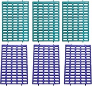 Saguaro Acres Rabbit and Small Animal Cage Resting Mat for Wire Floored Cages - Pack of 6 (Teal and