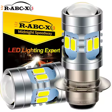 1Pcs P15D H6M BA20D H6 Motorbike Moped Bulb Scooter Headlight 6V-24V 12V 5730SMD Lemon Yellow 6000K 