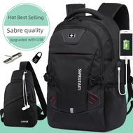 Swiss Army Go Backpack Men Backpack Korean Version College High School Student Schoolbag Men Fashion