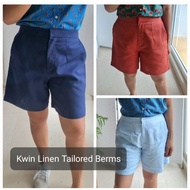 Kwin Tailored Berms Linen Shorts