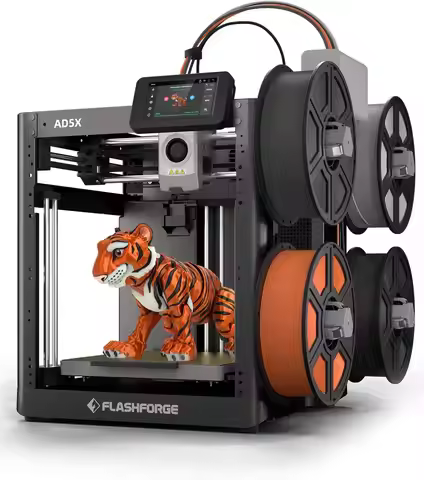 AD5X Multi-Color 3D Printer, CoreXY 600mm/s High-Speed, 1-Click Auto Leveling, 300°C Direct Drive Ex