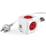 Allocacoc ปลั๊กไฟ PowerCube Extended USB (Cable 1.5M) - Red